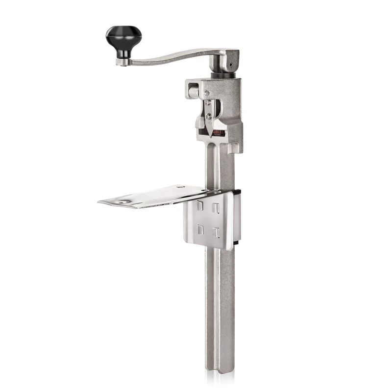 New Star Foodservice 7006841#1 Manual Table Can Opener with Plated Steel Base for Cans Up to 11” Tall