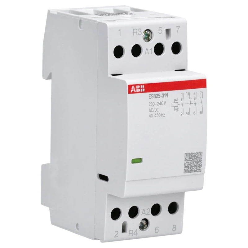 ABB Protecta Plus ESB25-31N-06 230V AC/DC Installation Contactor • 25 A Rated Current • 3 NO 1 NC 4-Pole Modular Contactor • DIN Rail Mount 36 mm Width • 1SAE231111R0631 - Image 1