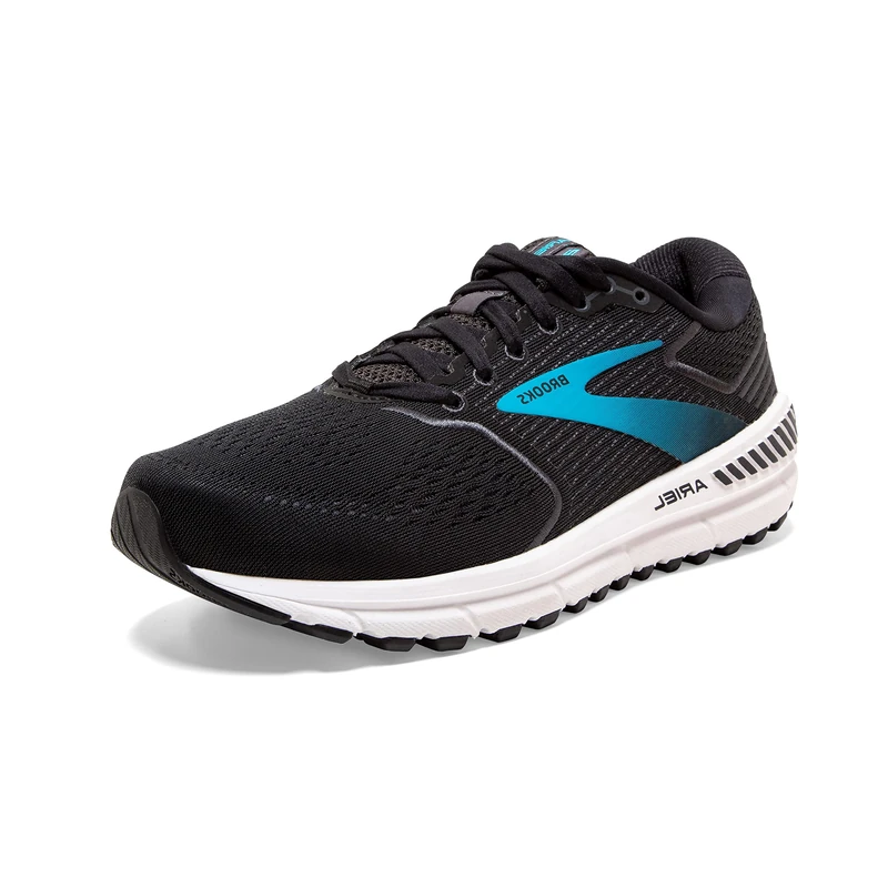 Brooks Women's Ariel '20 Running Shoe, Black/Ebony/Blue, 7 UK