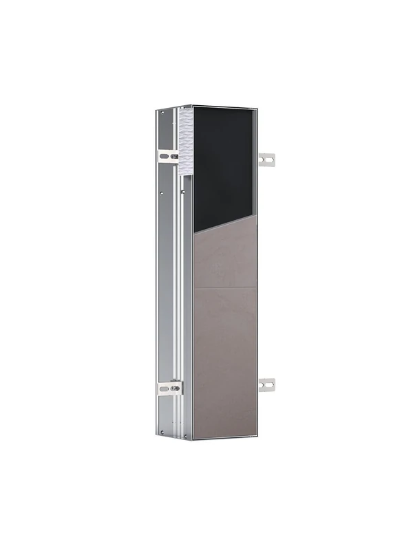 Emco Asis Plus 975611007 Module 658 mm (Door Hinge Right, Integrated Brush, Can be Tiled, Flush-Mounted Model, Compartment for Toilet Paper) Aluminium Normal