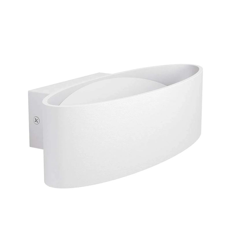 EGLO Maccacari LED Wall Light, 1-Bulb Wall Light, Minimalism, Indoor Wall Spotlight Made of Aluminium, Steel and Plastic, Living Room Lamp, Hallway Lamp in White, Transparent