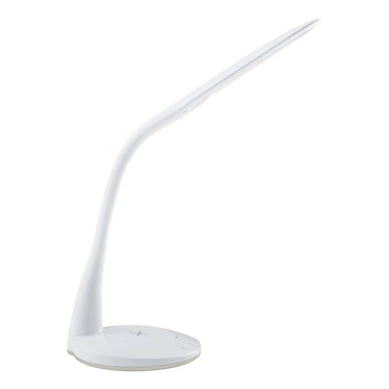 Eglo LED Table lamp Trunca, 1 Flame Table lamp, Desk lamp Made of Plastic, Colour: White, incl. QI Charger, dimmable and White Tones Adjustable by Touch