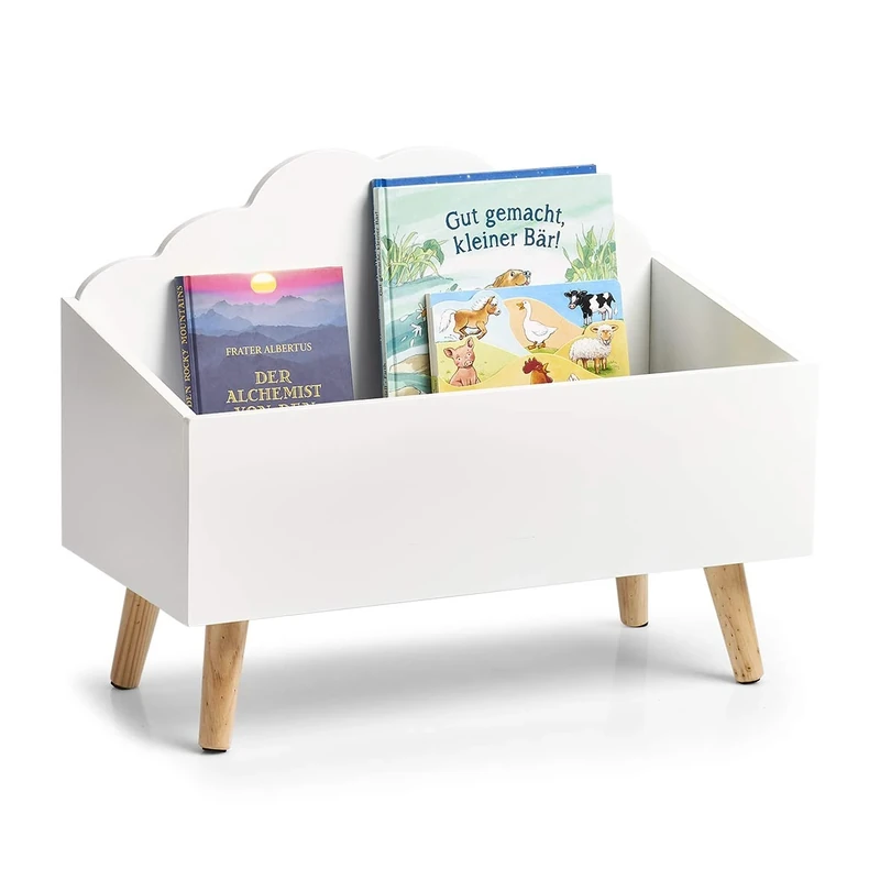 Zeller 13503 Children's Storage Chest Cloud MDF White Approx. 58 x 28 x 45 cm Children's Furniture - Image 1