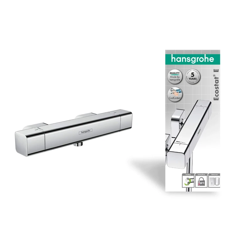 hansgrohe 15773000 Ecostat E Thermostatic Shower Mixer, Chrome