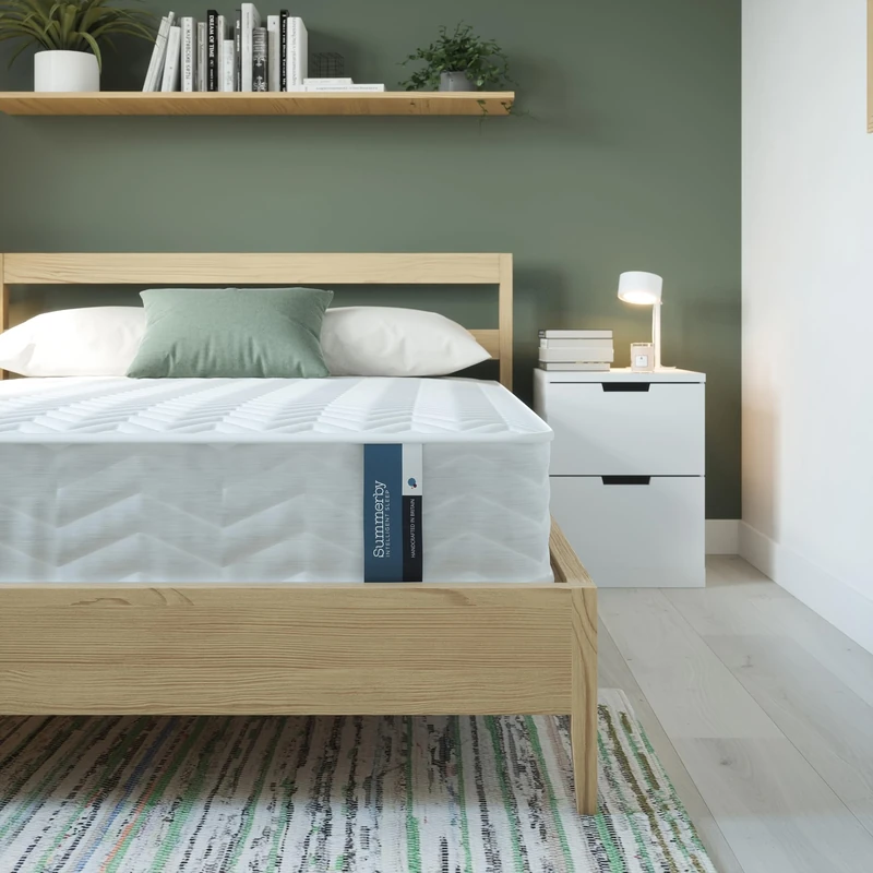 Summerby Sleep' No1. Memory and Coil Spring Foam Hybrid Mattress with Hypoallergenic Knitted Cover | King 150 x 200cm