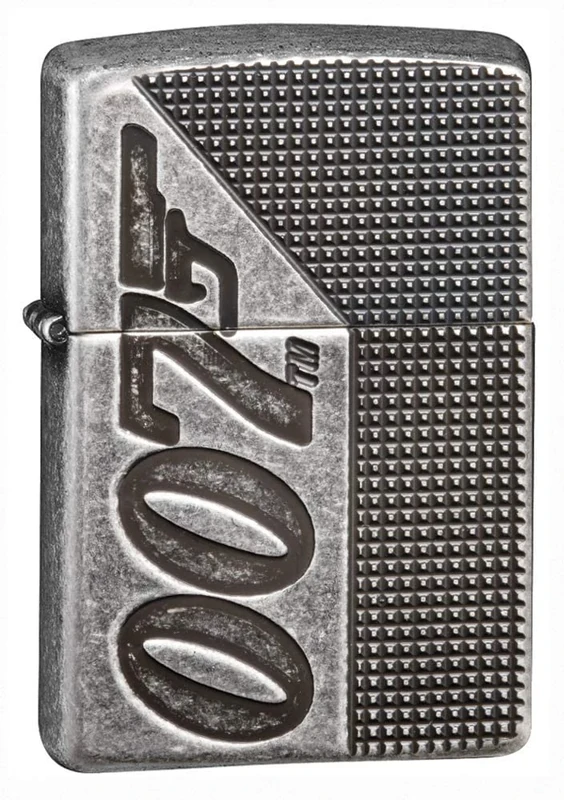 ZIPPO – Windproof Lighter, James Bond 007™, Deep Carve, Armor® Antique Silver, Refillable, In Gift Box