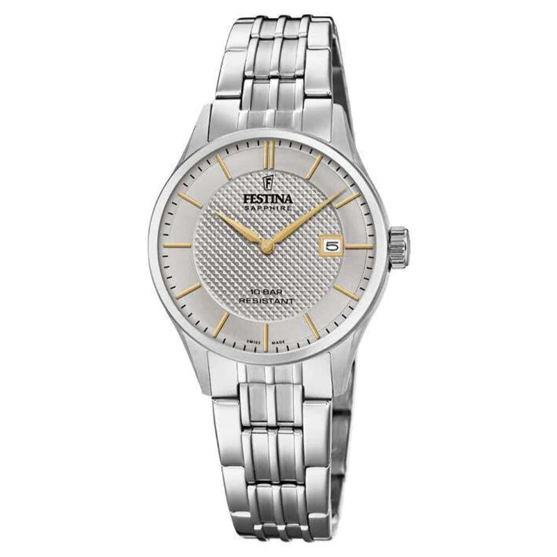 Festina Swiss Made Ladies Watch with Steel Bracelet F20006/2