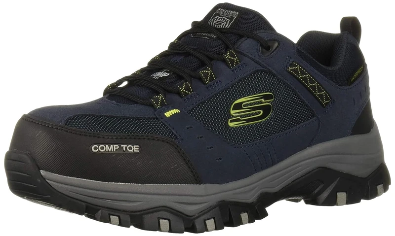 Skechers Men's Greetah Construction Shoe, Navy/Black, 7.5 W US