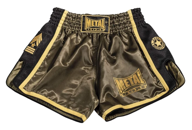 METAL BOXE Men's Extreme Boxing Shorts, Green, L - Image 1