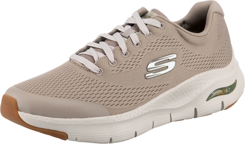 Skechers Men's Arch Fit Sneaker,Taupe Textile/Synthetic/Trim,8 UK