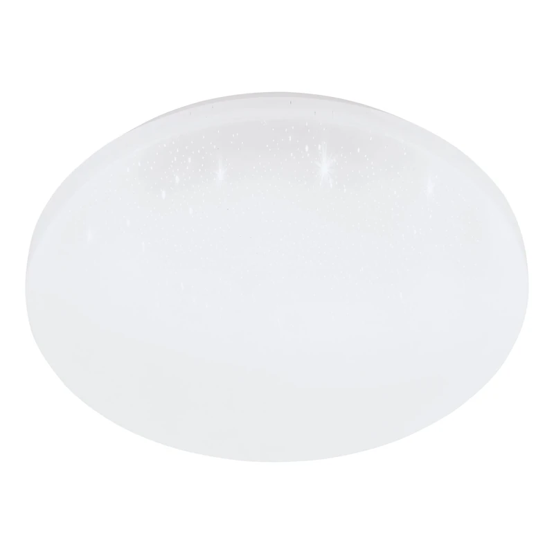 Eglo Access Frania-A LED Ceiling Light, 1-Bulb Bathroom Lamp, Wall Lamp, Crystal Effect, Steel, Plastic, White, Remote Control, Colour Temperature Change (Warm - Cold), Dimmable, IP44, Diameter 30 cm