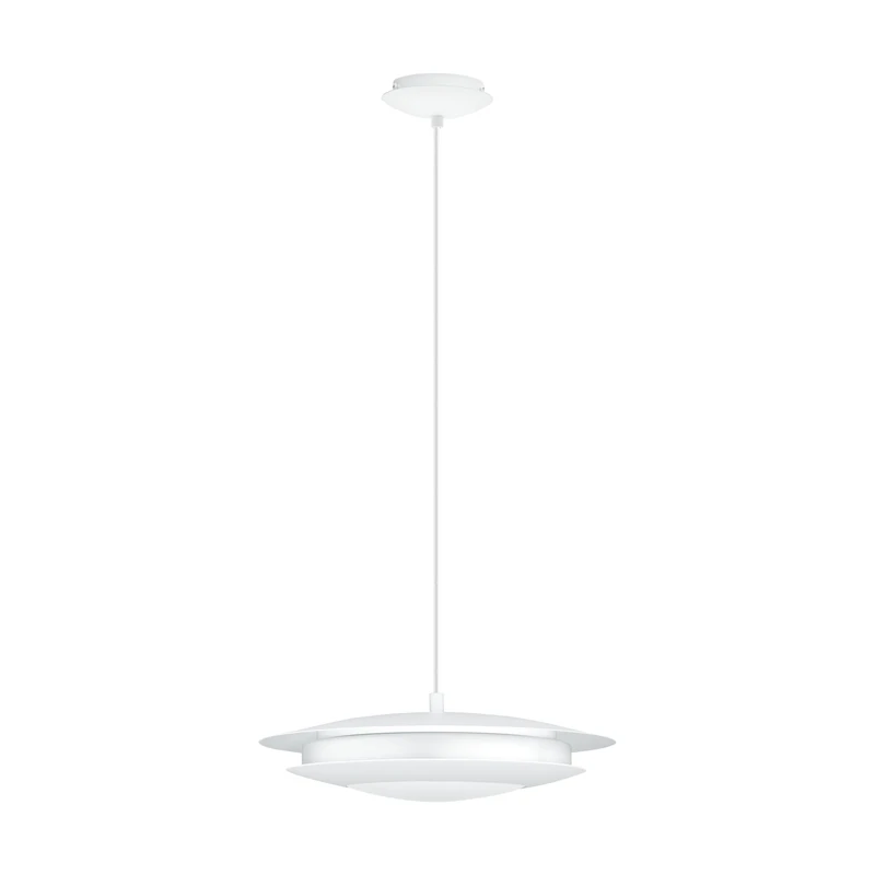 Eglo Connect LED Pendant lamp Moneva-C, Single Light Hanging lamp, Pendant Light Made of Steel and Plastic in White with Colour Temperature Change (Warm, Neutral, Cold), RGB, dimmable, Ø 40.5 cm