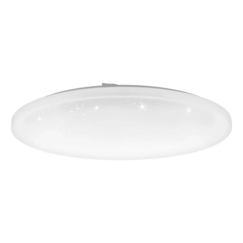 EGLO Frania-S LED Ceiling Light, 1 Bulb Wall Lamp, Crystal Effect Ceiling Light Made of Steel and Plastic, Living Room Lamp in White, Kitchen Lamp, Hallway Lamp Ceiling in Diameter 55 cm