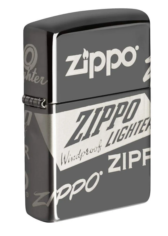 ZIPPO – Black Ice - Zippo Logo Design 150, laser engraving – gasoline Windproof lighter, refillable, in gift box