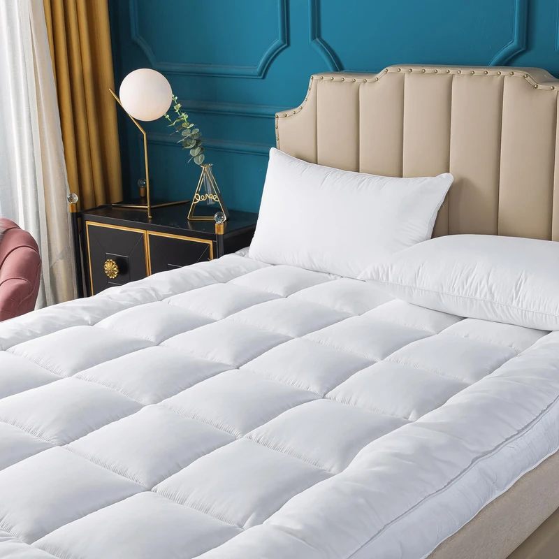 Naluka Mattress Topper(Twin Size), Premium Hotel Collection Down Alternative Quilted Featherbed Microfiber Mattress Pad 2 Inch Thick Mattress Cover - Image 1