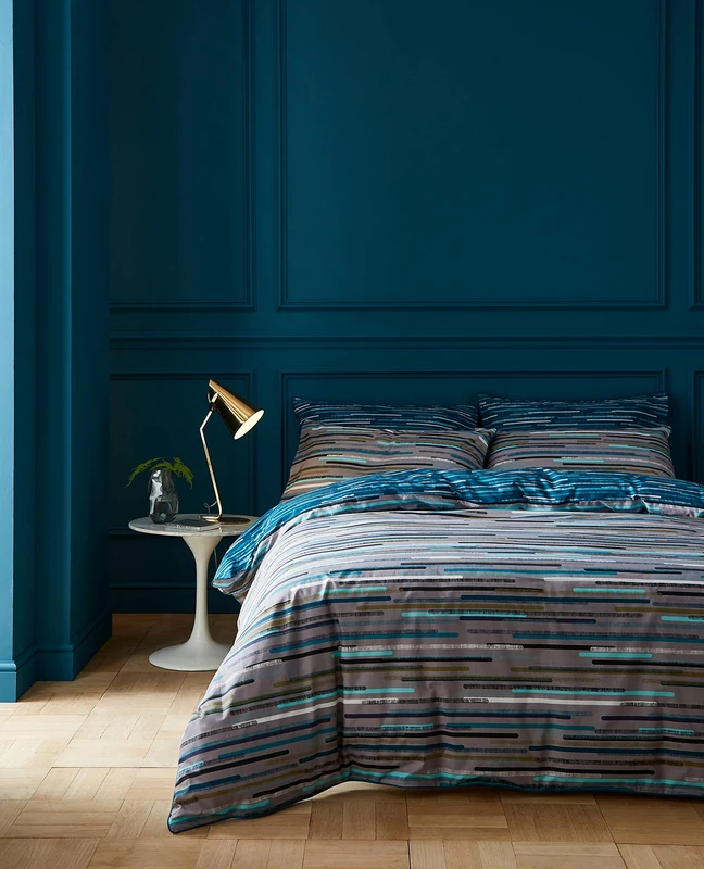 Content By Terence Conran Motion Cotton Super King Duvet Set Teal