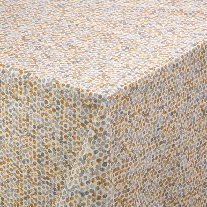 Nydel Acrylic Coated Pearl Tablecloth, Cotton, Grey, 160 x 350 cm