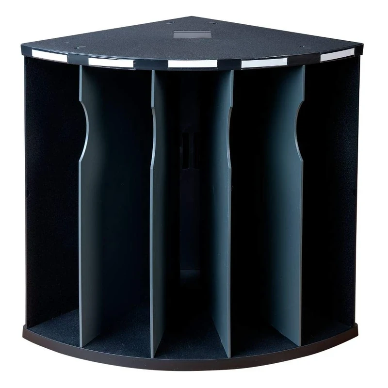 Exacompta - Ref 393714D - ECOBlack Ergonomic Sorter - 5 Section Sorter - 281 x 281 x 356mm in Size, 5 Section Header Labels, Quarter Circle Shape - Black/Mouse Grey (Pack of 3)