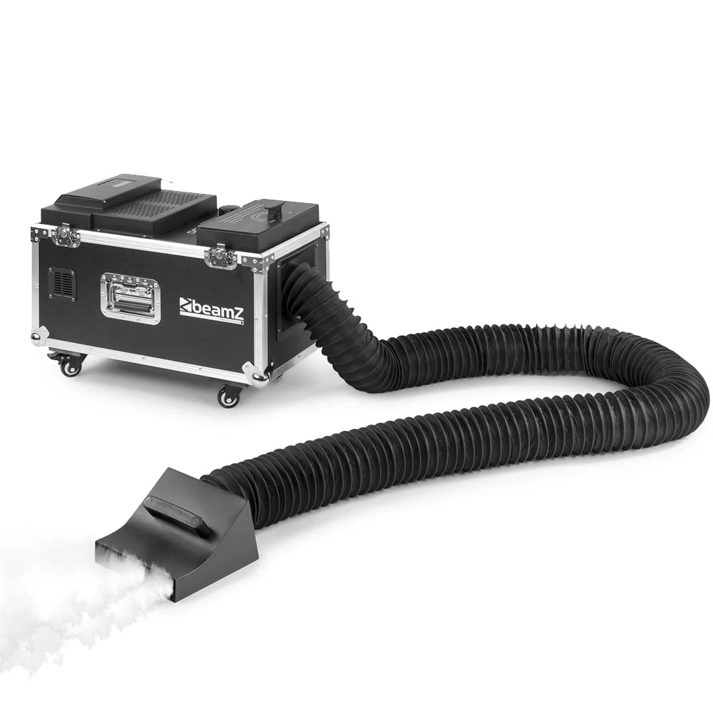 beamz LF1500 Professional Low Fog Machine - High-Output Low Lying Level Smoke Effect for Stage Events, DJ Parties, Weddings and Theatrical Performances