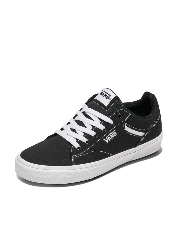 Vans Men's Sneaker, Canvas Black White, 12 UK