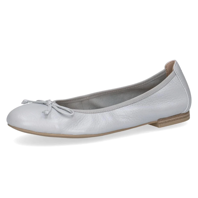 CAPRICE Women Ballet Flats Leather Bow, Purple (Lt.Blue Pe.Dee), 8 UK