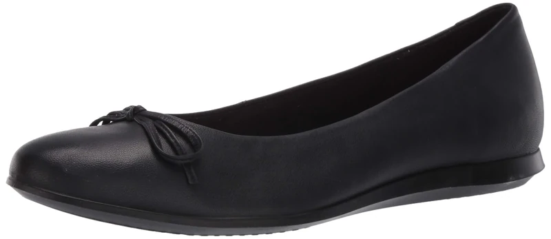 ECCO Women's Touch Ballerina 2.0 Ballet Flat, Black, 5/5.5 UK