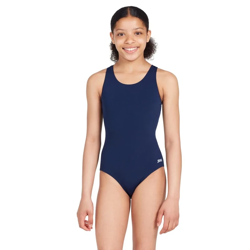 Zoggs Girls Ecolast+ Cottesloe Sportsback Swimwear - Navy 26