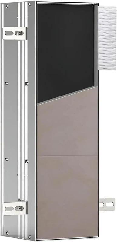 EMCO Asis Plus Flush-Mounted Toilet Module with Toilet Paper Holder, Bathroom Cabinet for Invisible Storage Space, Tall Cabinet with Push to Open Function and 3 Compartments, Door Hinge Left