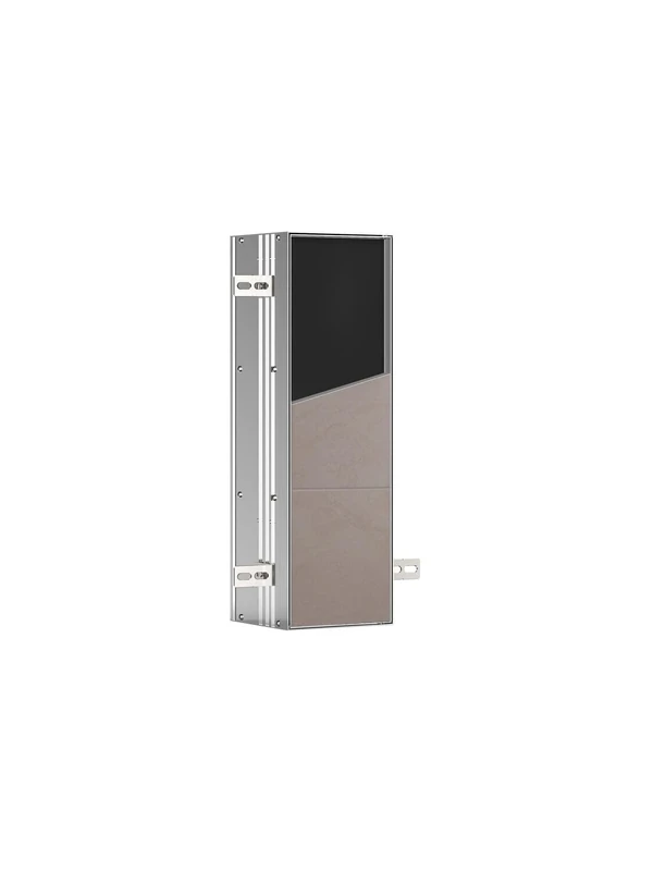 EMCO Asis plus module 492 mm (door hinge right/left, integrated toilet brush, flush-mounted model) 975611009, aluminium, Normal
