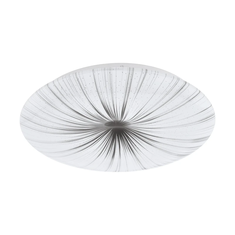 EGLO Nieves LED Ceiling Light Diameter 41 cm Crystal Effect Plastic and Metal Living Room Lamp in White Silver