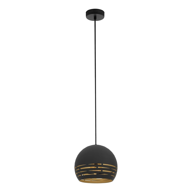 Eglo Camastra Pendant Light, Steel, Black, Gold