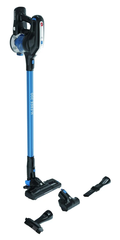 Hoover H-Free 200 HF222UPT Cordless Vacuum Cleaner, Cyclonic, Pet Hair, Hard Floor Brush, Removable Lithium Battery 22 V, 40 min, 0.7 L, LED Lights, 2 Speeds, 22 W, Black and Blue