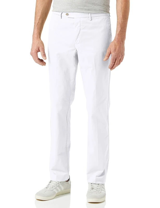 Hackett London Men's Core Sanderson Trouser, White (Optic White 802), W44/L28