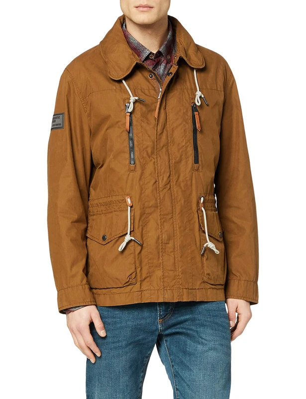 camel active Men's Jacke Jacket, Brown (Brown 20), X-Large (Herstellergröße: 54)