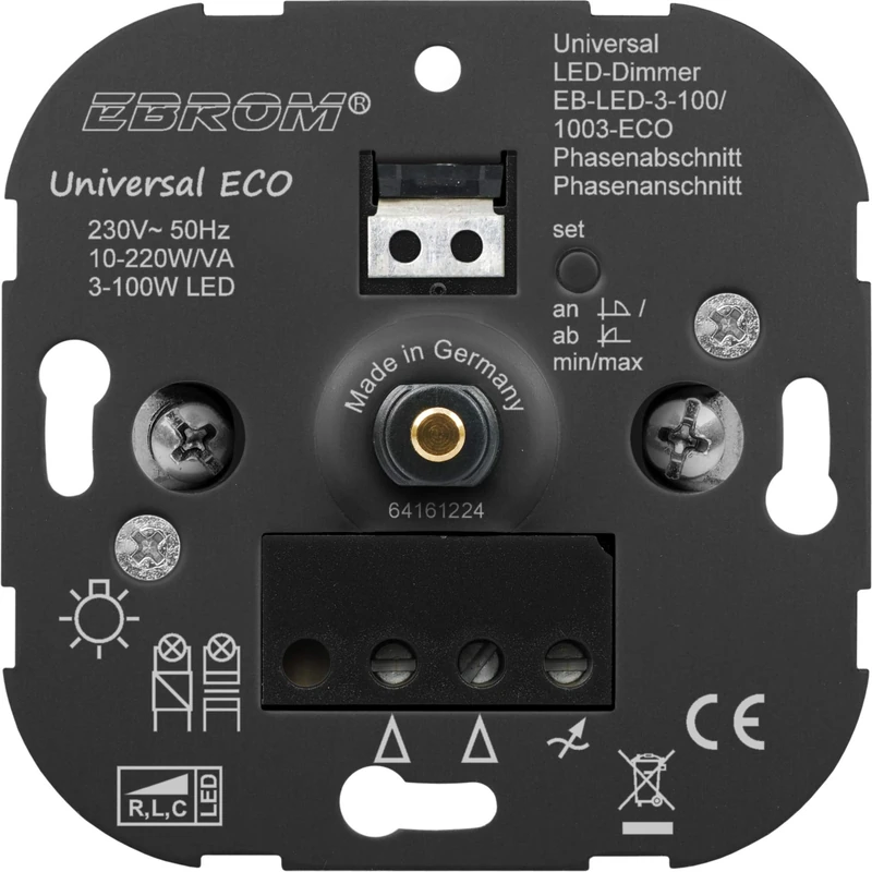 EBROM EBROM-ECO-1003 LED Dimmer Black