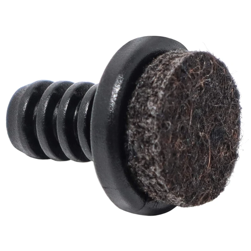 Adsamm® / 100 x Felt glides for tubes / black / Ø 8 - 9 mm / round / Premium quality ripped inserts with felt for tubular steel chairs