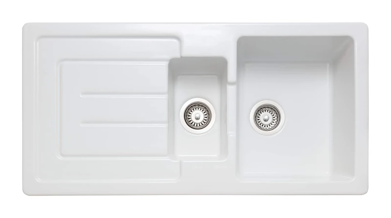 Rangemaster CAU10102WH/ Austell Ceramic Sink Sit, White