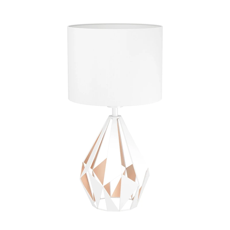 Eglo 43078, Carlton 5, Retro Table Lamp, Steel, E27, 60W, White & Honeygold