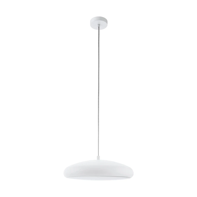 EGLO Connect Riodeva-C LED Pendant Light, 1-Bulb Pendant Light, Steel and Plastic Pendant Light in White with Colour Temperature Change (Warm, Neutral, Cold), RGB Dimmable