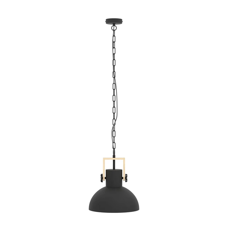 Eglo Lubenham Suspension Light 1-Bulb Black, Brown