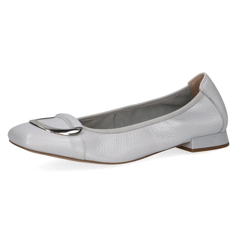 CAPRICE Women Ballet Flats Leather Elegant, Purple (Lt.Blue Pe.Dee), 8 UK