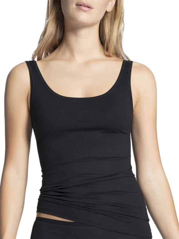 Calida Women's Natural Comfort Vest, Black (Schwarz 992), 22 (Manufacturer Size: Large) - Image 1