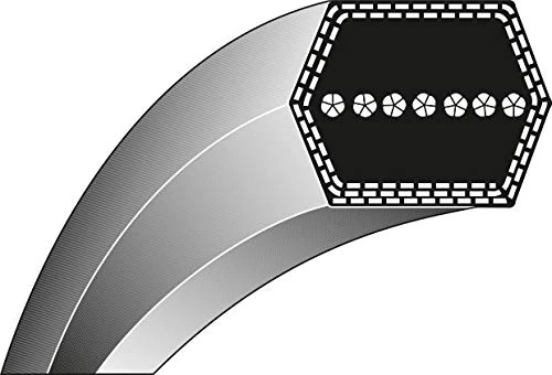Ratioparts 122-308 Drive Belt Type 4 12.7 x 2490 Double V-Belt
