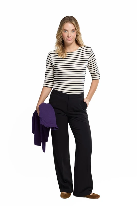 Armor Lux Women's 5409 T-Shirt Not Applicable, Multicolour (Nature/Rich Navy Bi7), X-Large (Manufacturer Size: 4)
