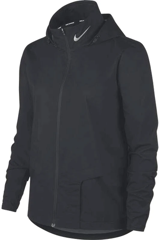 NIKE Shld Jacket Hd Women's Jacket - Black/Reflective Silver, Large