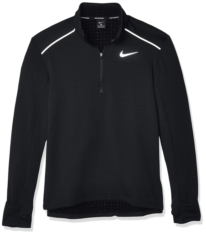 Nike Nk SPHR Elmnt Top Hz 3.0 Long Sleeved T-Shirt - Black/(Reflective Silver), M