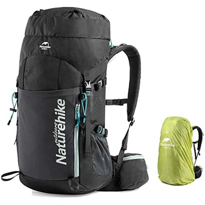 Naturehike NH18Y045Q, Unisex Adults’ 45L trekking backpack, Black, 45 litros -