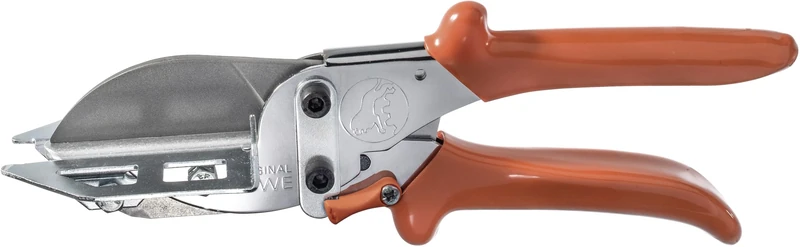 Original LÖWE Groin Shears 3.106/HÜ with Lever Gear Ratio and 90 Degree Stops for Right Angle Cuts - Suitable for Materials Such as Wood, Plastic, Rubber, PVC, Leather