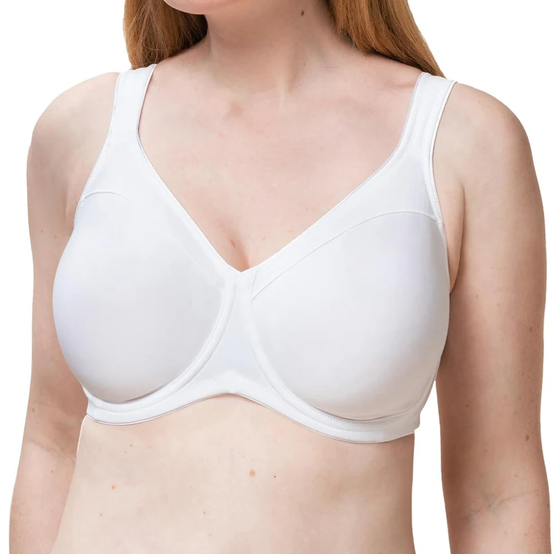 Triumph Womens Modern Soft+cotton W01 Minimizer Bra, White, 42E UK