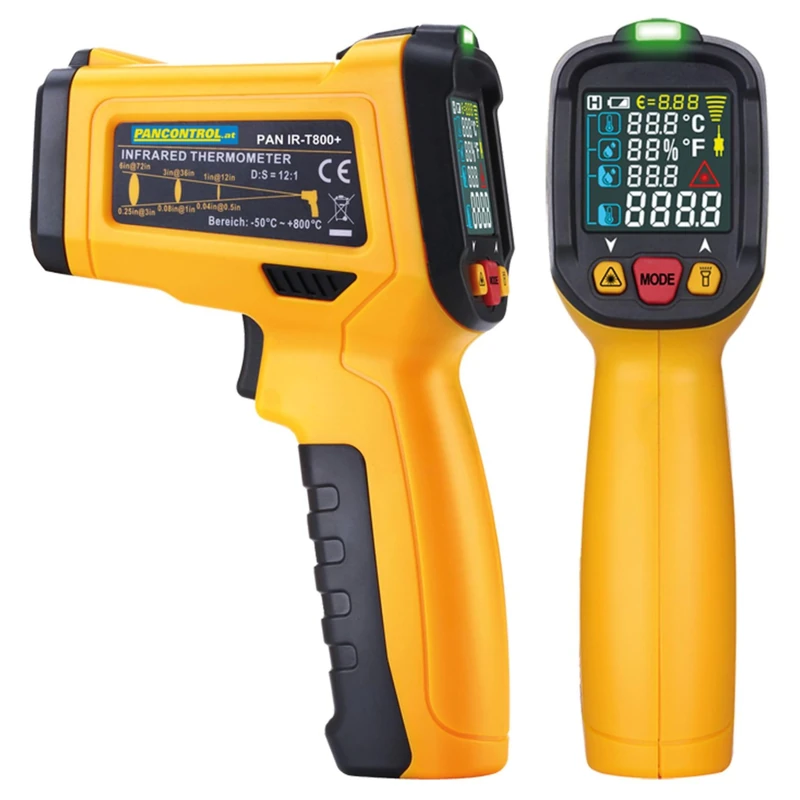 Infrared digital thermometer PAN IR-T800+, 12:1 m Laser
